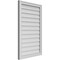 Ekena Millwork Vertical Surface Mount PVC Gable Vnt: Non-Functional, w/2"W x 1-1/2"H, Brickmould Frame, 24"W x 38"H GVPVE24X3802SN - alternate 5